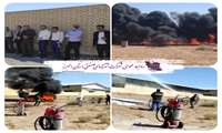 برگزار مانور آتش نشانی در شهرک صنعتی کوثر