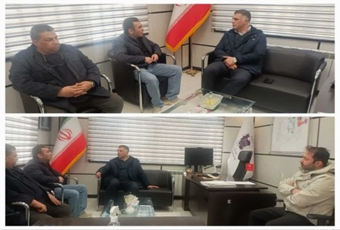 نشست مدیرعامل شرکت شهرکهای صنعتی استان البرز با جمعی از اعضای هیات مدیره شرکت خدماتی شهرک صنعتی کوثر در دفتر مدیر 